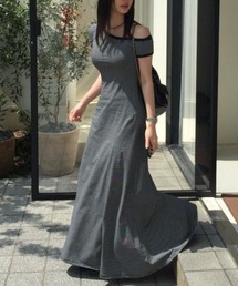 CHICWISH★ボーダー柄オフショルダーワンピース 2色☆ オフショルダー Chicwish(シックウィッシュ) ワンピース