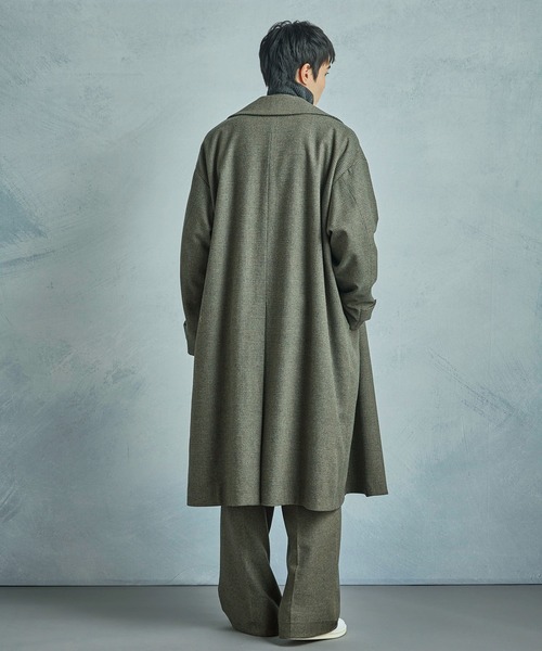 MEN'S BIGI(メンズビギ)の「【50th Anniv . 菊池武夫】WOOL GLEN PLAID COAT(ダウンジャケット/コート・メンズ・カーキ・02/03)」の5枚目の写真