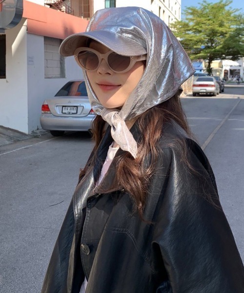 VIBGYOR（ヴィブジョー）の「【LAMPOON】スカーフキャップ（キャップ・レディース・その他/シルバー・FREE）」の2枚目の写真