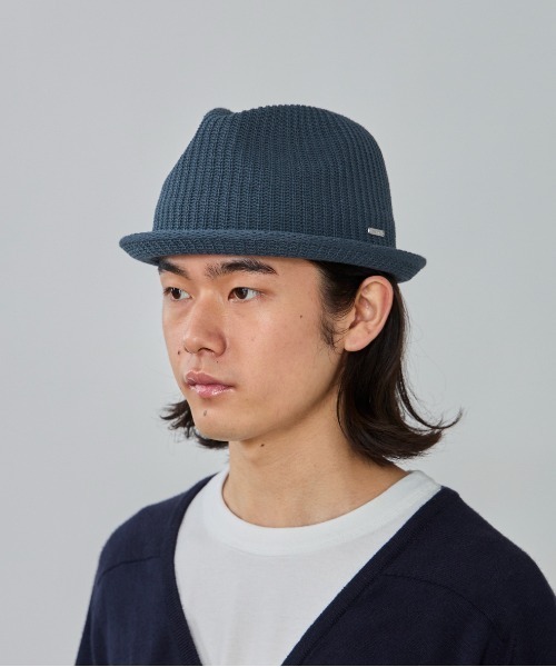 OVERRIDE(オーバーライド)の「OVERRIDE OGC RIBBED KNIT FEDORA / オーバーライド(ハット・メンズ・オリーブ/ブラック/ネイビー・61cm/58cm)」の1枚目の写真