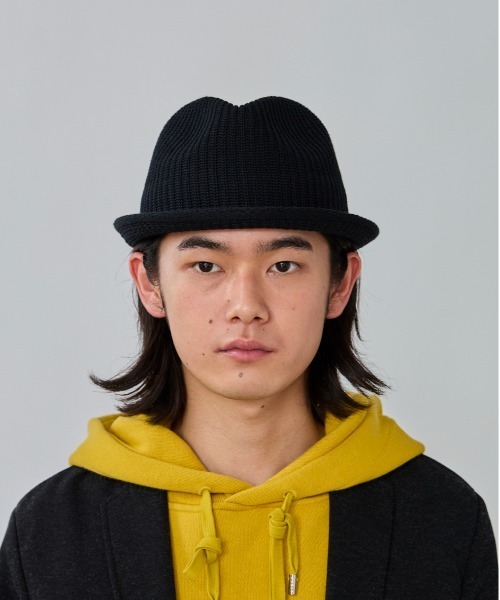 OVERRIDE(オーバーライド)の「OVERRIDE OGC RIBBED KNIT FEDORA / オーバーライド(ハット・メンズ・オリーブ/ブラック/ネイビー・61cm/58cm)」の12枚目の写真