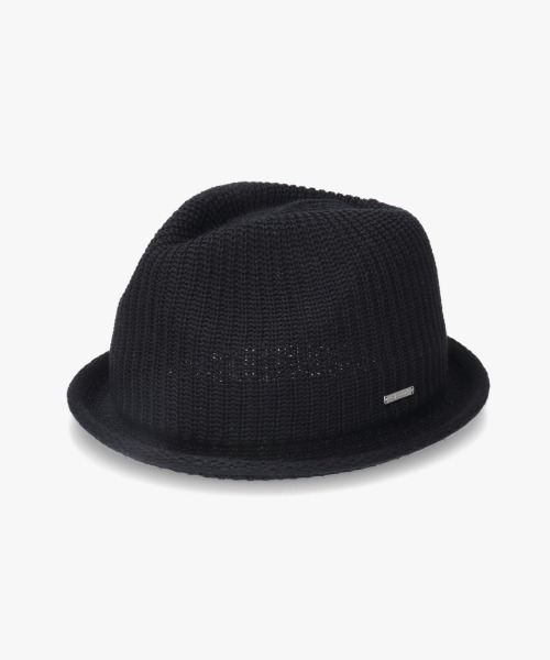 OVERRIDE(オーバーライド)の「OVERRIDE OGC RIBBED KNIT FEDORA / オーバーライド(ハット・メンズ・オリーブ/ブラック/ネイビー・61cm/58cm)」の14枚目の写真