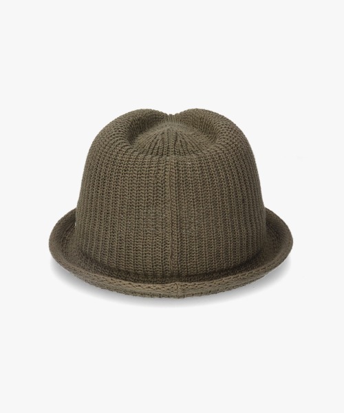 OVERRIDE(オーバーライド)の「OVERRIDE OGC RIBBED KNIT FEDORA / オーバーライド(ハット・メンズ・オリーブ/ブラック/ネイビー・61cm/58cm)」の7枚目の写真