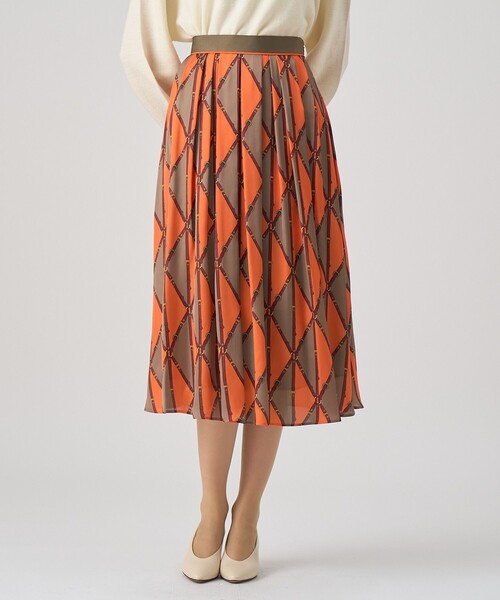 セール】ベルトプリントランダムタック スカート（スカート）｜ANAYI