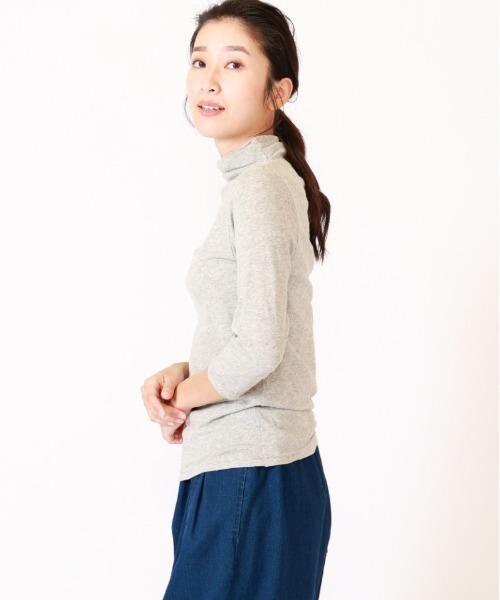 BACKYARD FAMILY(バックヤードファミリー)の「UVボトルネック7分袖Tシャツ(Tシャツ/カットソー・レディース・ブラック・XL/M/L)」の5枚目の写真