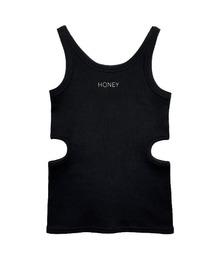 logo rib tank top