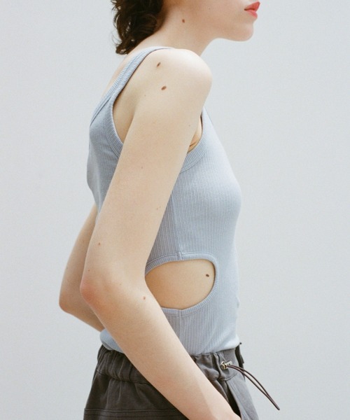HONEY MI HONEY(ハニーミーハニー)の「logo rib tank top(タンクトップ・レディース・ブラック/サックスブルー・FREE)」の13枚目の写真