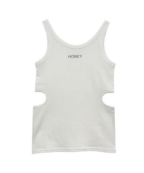 HONEY MI HONEY(ハニーミーハニー)の「logo rib tank top(タンクトップ・レディース・ブラック/サックスブルー・FREE)」の8枚目の写真