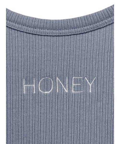 HONEY MI HONEY(ハニーミーハニー)の「logo rib tank top(タンクトップ・レディース・ブラック/サックスブルー・FREE)」の11枚目の写真