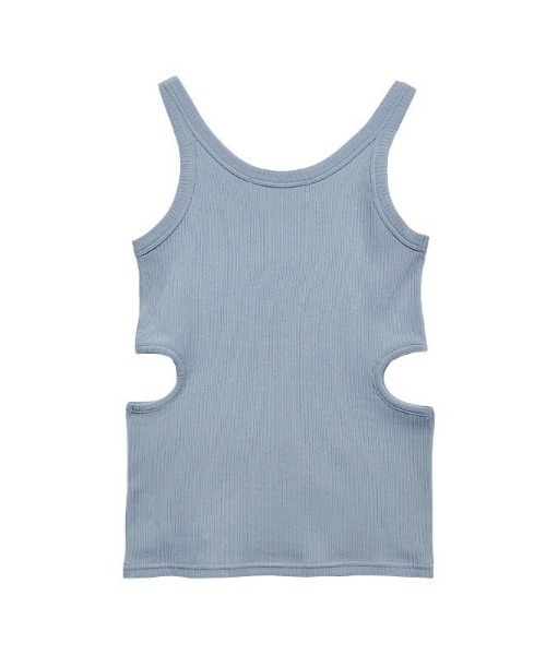 HONEY MI HONEY(ハニーミーハニー)の「logo rib tank top(タンクトップ・レディース・ブラック/サックスブルー・FREE)」の4枚目の写真