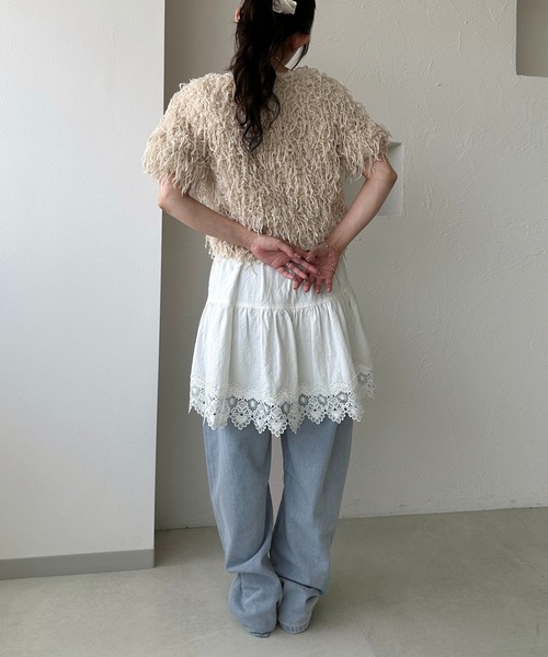 apres jour clair(アプレジュールクレア)の「【apres jour clair】フリンジトップス(その他トップス・レディース・ベージュ/アイボリー/ピンクベージュ・X-LARGE/フリー)」の17枚目の写真