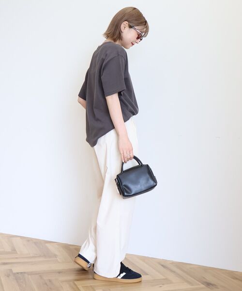 AMERICAN HOLIC（アメリカンホリック）の「ワッフル半袖プルオーバー（Tシャツ/カットソー・レディース・カーキ/アイボリー/チャコールグレー/オレンジ/ネイビー・L/M）」の16枚目の写真