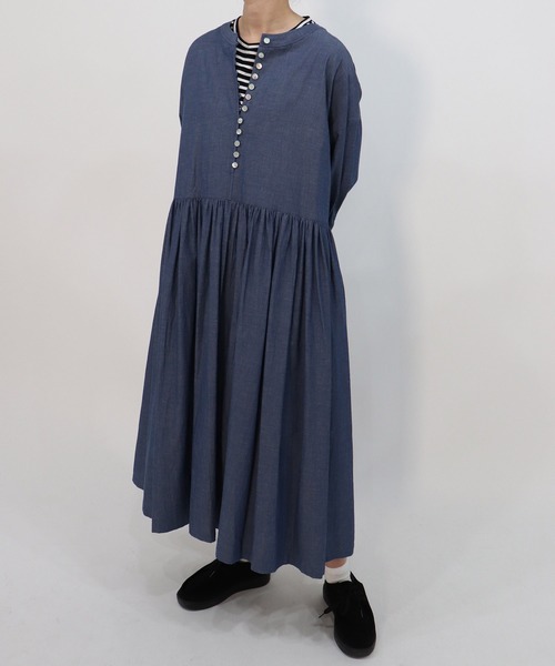 haupia(ハウピア)の「森からお便り【ワンピース】(ワンピース・レディース・チャコールグレー/オフホワイト/ブルー系/ネイビー・MEDIUM)」の7枚目の写真