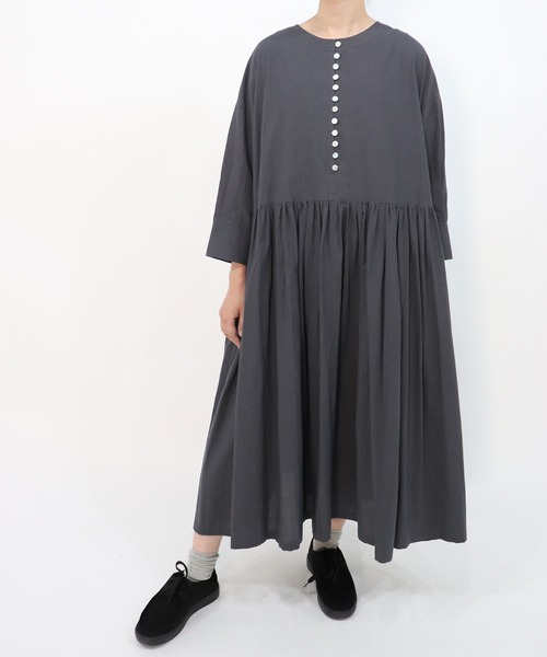 haupia(ハウピア)の「森からお便り【ワンピース】(ワンピース・レディース・チャコールグレー/オフホワイト/ブルー系/ネイビー・MEDIUM)」の13枚目の写真