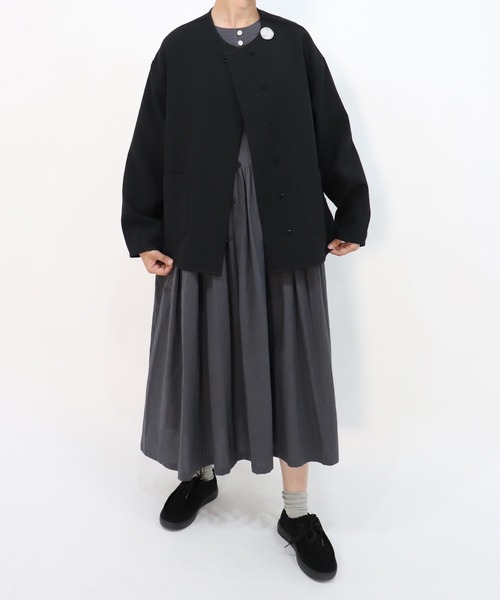 haupia(ハウピア)の「森からお便り【ワンピース】(ワンピース・レディース・チャコールグレー/オフホワイト/ブルー系/ネイビー・MEDIUM)」の14枚目の写真