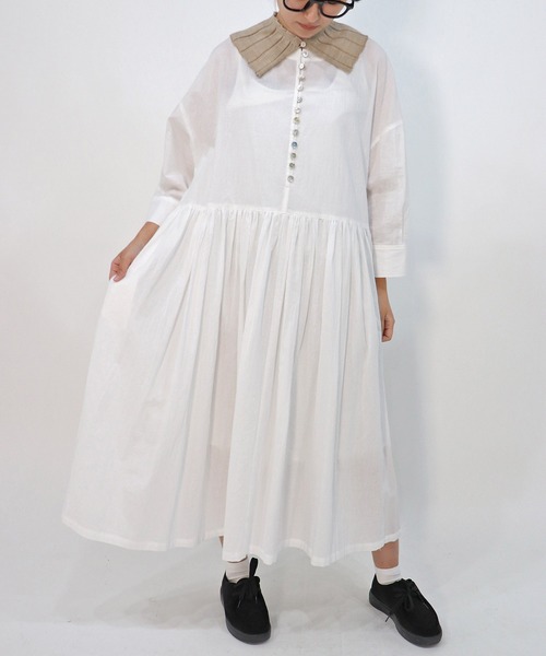 haupia(ハウピア)の「森からお便り【ワンピース】(ワンピース・レディース・チャコールグレー/オフホワイト/ブルー系/ネイビー・MEDIUM)」の15枚目の写真