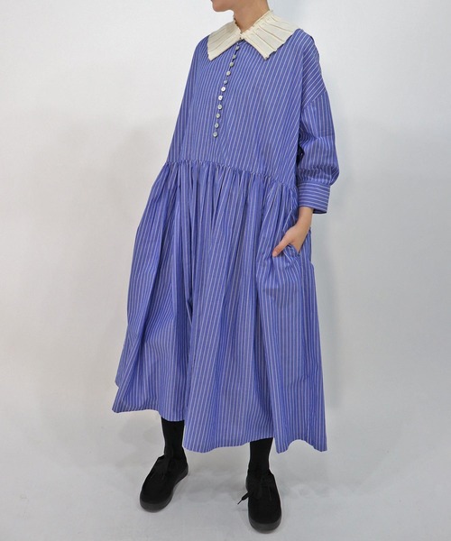 haupia(ハウピア)の「森からお便り【ワンピース】(ワンピース・レディース・チャコールグレー/オフホワイト/ブルー系/ネイビー・MEDIUM)」の20枚目の写真