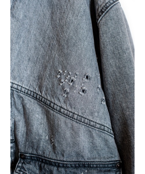 SEVESKIG（セヴシグ）の「SEVESKIG/セブシグ/DENIM JKT_JK-SV-NRS-1003（デニムジャケット・メンズ・ブラック/インディゴブルー・SMALL/MEDIUM/LARGE/X-LARGE）」の8枚目の写真