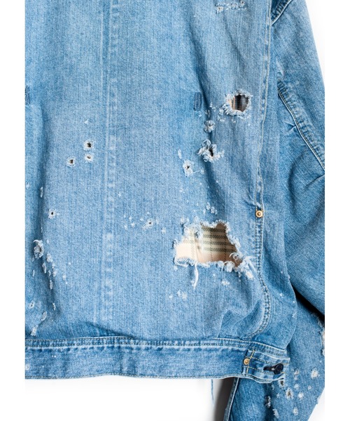 SEVESKIG（セヴシグ）の「SEVESKIG/セブシグ/DENIM JKT_JK-SV-NRS-1003（デニムジャケット・メンズ・ブラック/インディゴブルー・SMALL/MEDIUM/LARGE/X-LARGE）」の15枚目の写真
