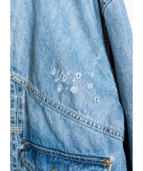 SEVESKIG（セヴシグ）の「SEVESKIG/セブシグ/DENIM JKT_JK-SV-NRS-1003（デニムジャケット・メンズ・ブラック/インディゴブルー・SMALL/MEDIUM/LARGE/X-LARGE）」の18枚目の写真