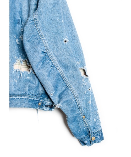 SEVESKIG（セヴシグ）の「SEVESKIG/セブシグ/DENIM JKT_JK-SV-NRS-1003（デニムジャケット・メンズ・ブラック/インディゴブルー・SMALL/MEDIUM/LARGE/X-LARGE）」の19枚目の写真