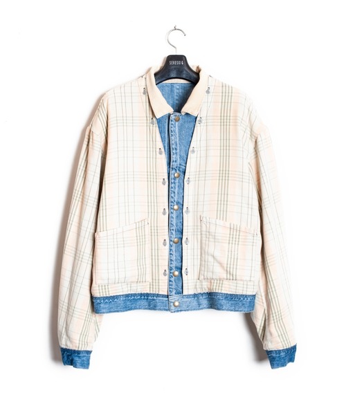 SEVESKIG（セヴシグ）の「SEVESKIG/セブシグ/DENIM JKT_JK-SV-NRS-1003（デニムジャケット・メンズ・ブラック/インディゴブルー・SMALL/MEDIUM/LARGE/X-LARGE）」の20枚目の写真