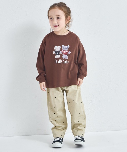 pairmanon(ペアマノン)の「【綿100%】らくちん総柄シェフパンツ(その他パンツ・キッズ・ブラック/ベージュ/ブラウン/ブラック系その他・120/130/140/150/90/100/110)」の20枚目の写真