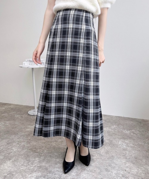 INGNI(イング)の「バックレースアップチェック柄マーメイドスカート(スカート・レディース・ブラック系/ブラウン系その他2/ワイン系8・FREE)」の16枚目の写真