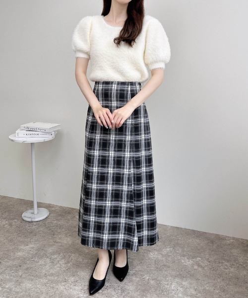 INGNI(イング)の「バックレースアップチェック柄マーメイドスカート(スカート・レディース・ブラック系/ブラウン系その他2/ワイン系8・FREE)」の14枚目の写真