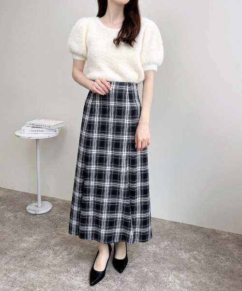 INGNI(イング)の「バックレースアップチェック柄マーメイドスカート(スカート・レディース・ブラック系/ブラウン系その他2/ワイン系8・FREE)」の13枚目の写真
