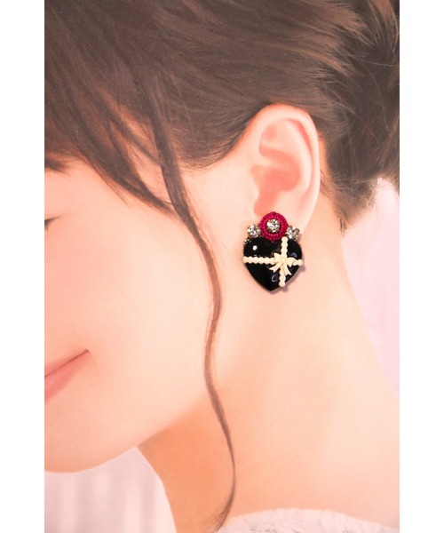 tone（トーン）の「【mauvelily】gift(MA)（イヤリング・レディース・ブラック/ホワイト・FREE）」の6枚目の写真