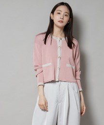 NANO universe（ナノユニバース）の「洗濯機洗可配色ジャケットカーディガン（カーディガン/ボレロ）」