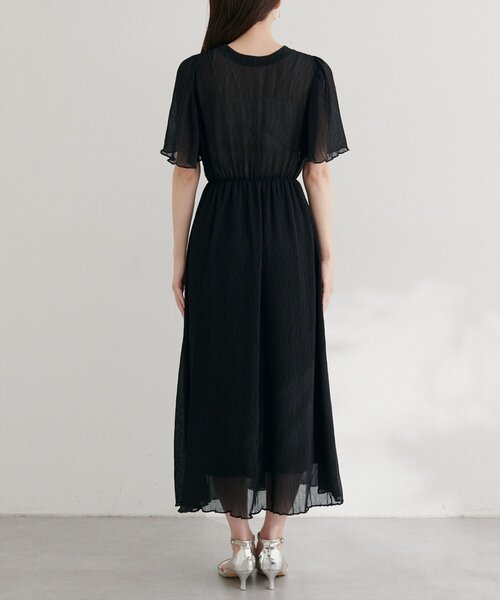 natural couture(ナチュラルクチュール)の「総プリーツフレア袖ワンピース(ワンピース・レディース・ラベンダー/その他1/ブラウン/ピンクベージュ/ブラック/ブルー・FREE)」の9枚目の写真