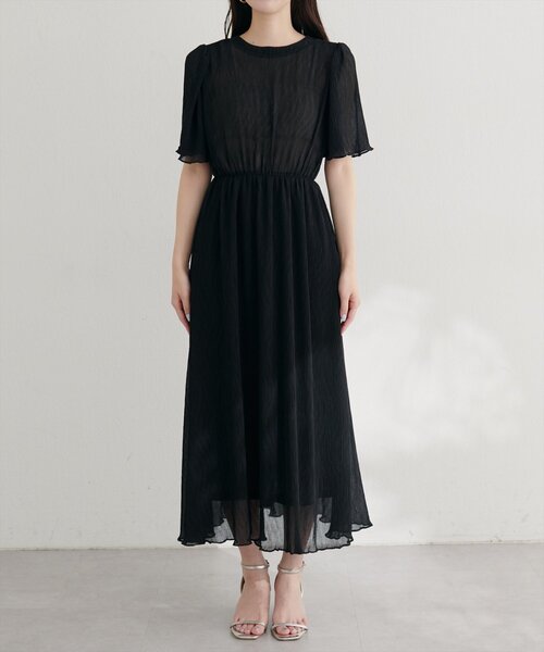 natural couture(ナチュラルクチュール)の「総プリーツフレア袖ワンピース(ワンピース・レディース・ラベンダー/その他1/ブラウン/ピンクベージュ/ブラック/ブルー・FREE)」の10枚目の写真