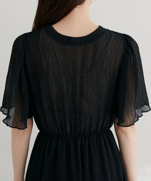 natural couture(ナチュラルクチュール)の「総プリーツフレア袖ワンピース(ワンピース・レディース・ラベンダー/その他1/ブラウン/ピンクベージュ/ブラック/ブルー・FREE)」の13枚目の写真