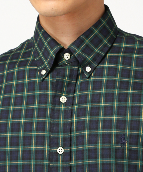 POLO RALPH LAUREN(ポロ ラルフ ローレン)の「プラッド コットン オックスフォード シャツ(シャツ/ブラウス・メンズ・グリーン系1・X-SMALL/XX-LARGE/SMALL/LARGE/MEDIUM/X-LARGE)」の3枚目の写真