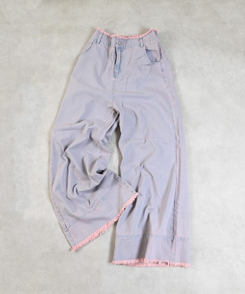 MARKEY'S(マーキーズ)の「ブリーチ+オーバーダイバギーパンツ/おとな(デニムパンツ・レディース・ピンク/ブラウン/グリーン・160cm)」の3枚目の写真