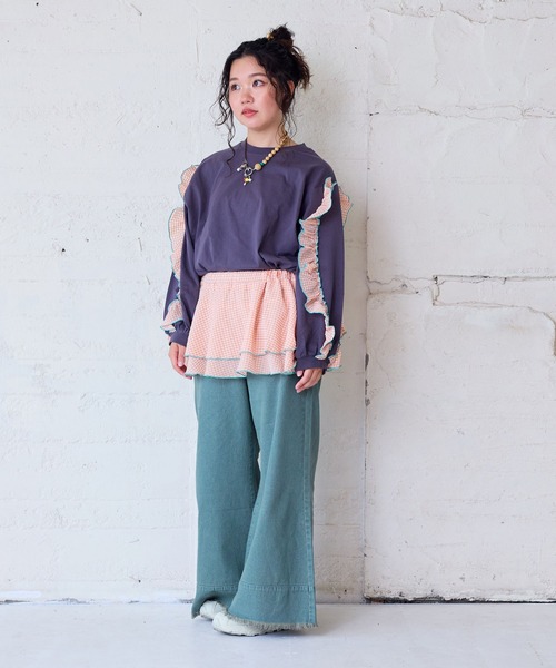 MARKEY'S(マーキーズ)の「ブリーチ+オーバーダイバギーパンツ/おとな(デニムパンツ・レディース・ピンク/ブラウン/グリーン・160cm)」の7枚目の写真
