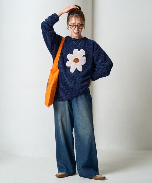 セール】限定展開 フラワー モール ニット プルオーバー（ニット