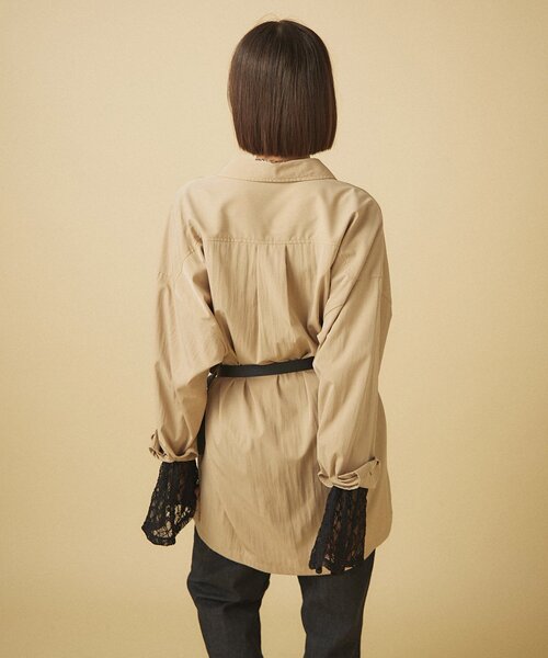 Remind me and forever（リマインドミーアンドフォーエバー）の「【WEB限定】【@kana__18sセレクト】オーバーサイズロングシャツ（シャツ/ブラウス・レディース・ベージュ系その他/チャコールグレー/オフホワイト・FREE）」の21枚目の写真