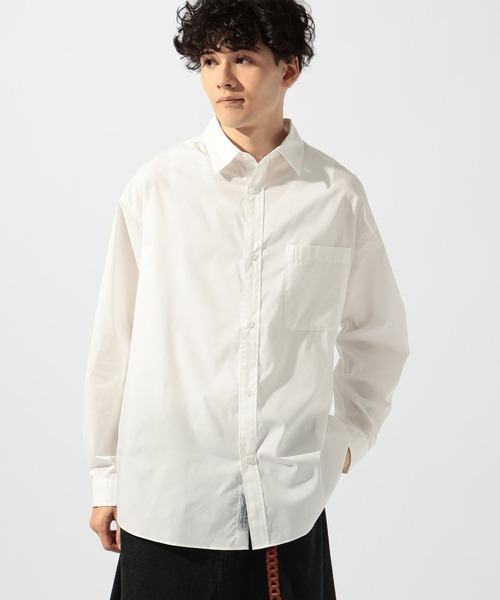 niko and...（ニコアンド）の「イージーケア無地ロングスリーブシャツ（シャツ/ブラウス・メンズ・オフホワイト/サックスブルー・MEDIUM/LARGE/BIG(L)）」の9枚目の写真
