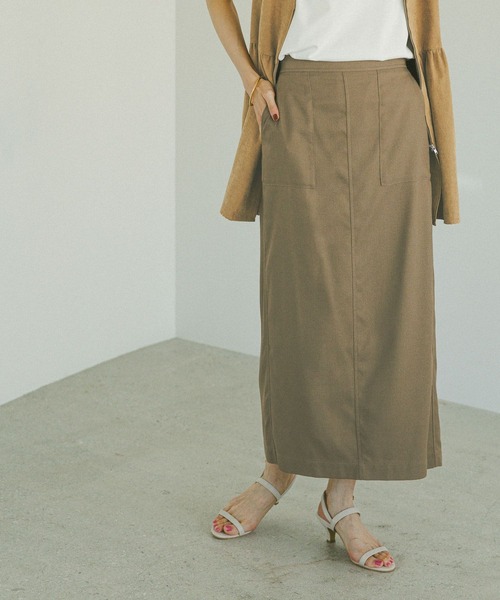 セール】冷感リネンIラインスカート/579534（スカート）｜GLOBAL WORK