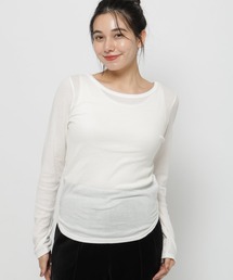 niko and... | カシミヤ混ラウンドヘムTシャツ(Tシャツ/カットソー)