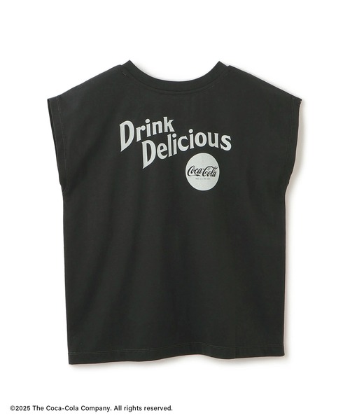 Coca Cola(コカコーラ)の「【Coca-Cola】VIS別注ロゴプリントフレンチTシャツ(Tシャツ/カットソー・レディース・チャコールグレー/ピンク/ホワイト・FREE)」の16枚目の写真