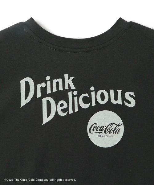 Coca Cola(コカコーラ)の「【Coca-Cola】VIS別注ロゴプリントフレンチTシャツ(Tシャツ/カットソー・レディース・チャコールグレー/ピンク/ホワイト・FREE)」の17枚目の写真