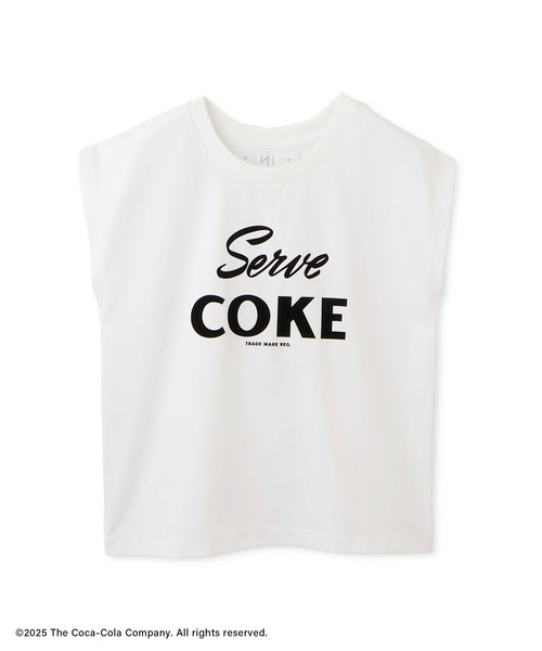 Coca Cola(コカコーラ)の「【Coca-Cola】VIS別注ロゴプリントフレンチTシャツ(Tシャツ/カットソー・レディース・チャコールグレー/ピンク/ホワイト・FREE)」の14枚目の写真