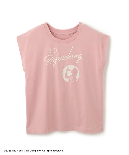 Coca Cola(コカコーラ)の「【Coca-Cola】VIS別注ロゴプリントフレンチTシャツ(Tシャツ/カットソー・レディース・チャコールグレー/ピンク/ホワイト・FREE)」の12枚目の写真