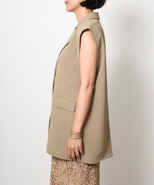 Floran(フローラン)の「ポリツイル バックファスナージレ(ベスト・レディース・ブラウン/ベージュ/ブラック・FREE)」の5枚目の写真