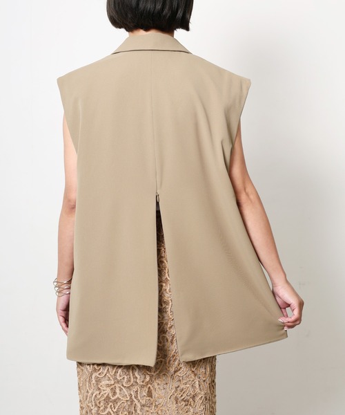 Floran(フローラン)の「ポリツイル バックファスナージレ(ベスト・レディース・ブラウン/ベージュ/ブラック・FREE)」の7枚目の写真