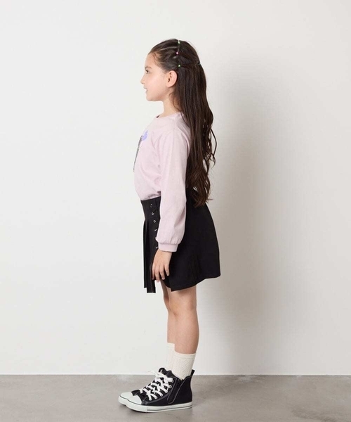 a.v.v（アーヴェヴェ）の「【大人気！追加生産/選べる素材】[110-160]レースアッププリーツスカパン（その他パンツ・キッズ・ピンク系その他/ブラック/インディゴブルー/ダークグレー/アイボリー・110/120/130/140/150/160）」の14枚目の写真